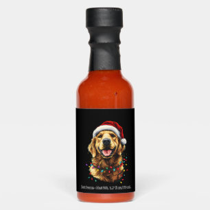 Golden Retriever Funny dog Christmas Santa Hat lig Hot Sauces