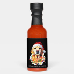 Golden Retriever Funny dog Christmas Santa Hat lig Hot Sauces