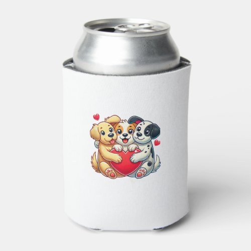 Golden Retriever Funny Dog Valentines Love Puppy M Can Cooler