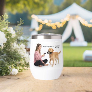 Golden Retriever Funny Wine Friend Thermal Wine Tumbler