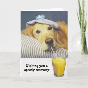 Golden Retriever Get Well Card by normagolden at Zazzle