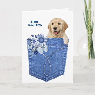 Golden retriever get well card