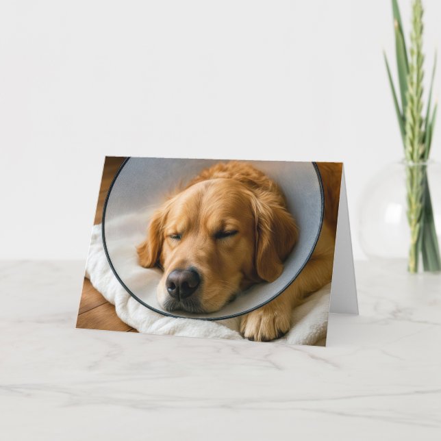 Golden Retriever Get Well Soon Card (Front)