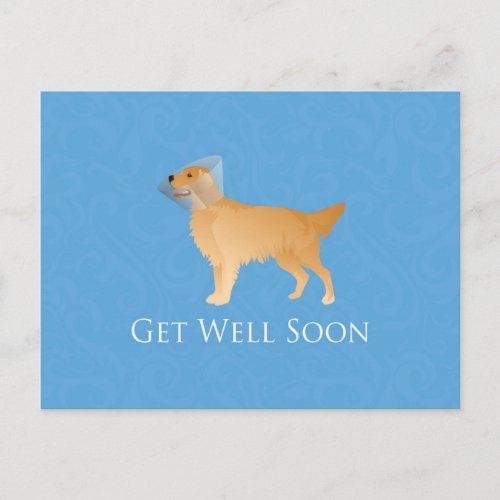 Golden Retriever Get Well Soon Postcard