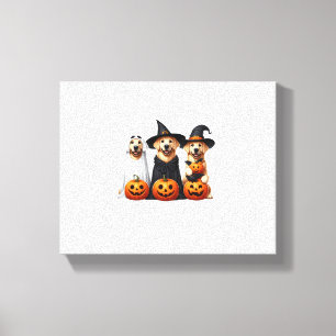 Golden Retriever Ghost Halloween Dog Lovers  Canvas Print