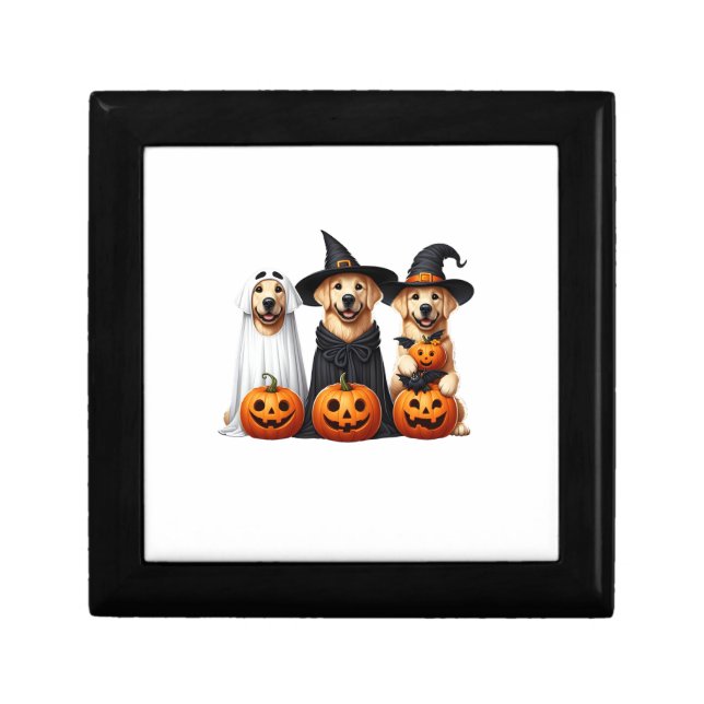 Golden Retriever Ghost Halloween Dog Lovers  Gift Box (Front)