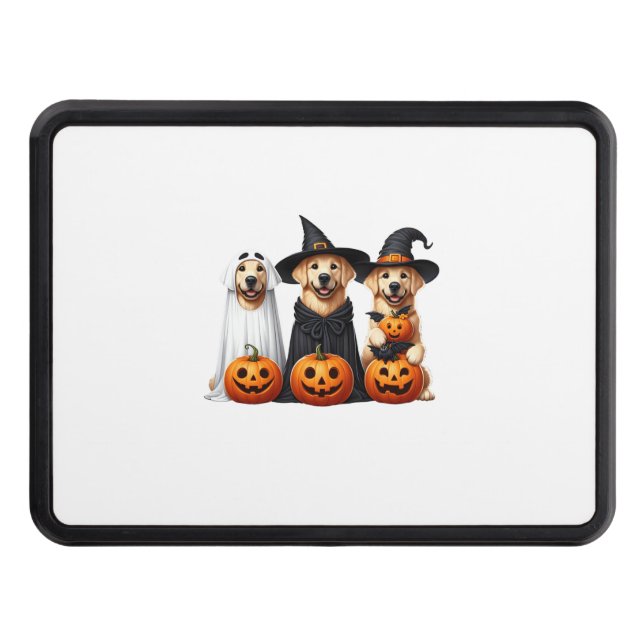 Golden Retriever Ghost Halloween Dog Lovers  Hitch Cover (Front)