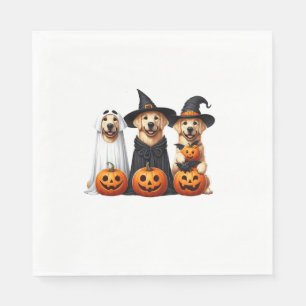 Golden Retriever Ghost Halloween Dog Lovers  Napkins