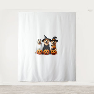 Golden Retriever Ghost Halloween Dog Lovers Tapestry
