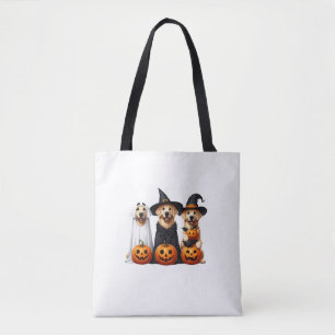 Golden Retriever Ghost Halloween Dog Lovers Tote Bag