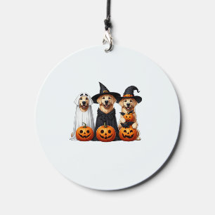 Golden Retriever Ghost Halloween Dog Lovers Wind Chime