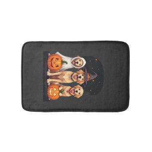 Golden Retriever Ghost Halloween Trick Or Treat Do Bath Mat