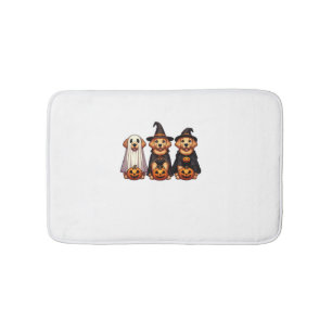 Golden Retriever Ghost Halloween Trick Or Treat Do Bath Mat