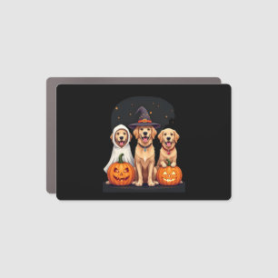 Golden Retriever Ghost Halloween Trick Or Treat Do Car Magnet
