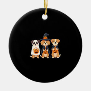 Golden Retriever Ghost Halloween Trick Or Treat Do Ceramic Ornament