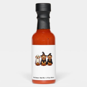 Golden Retriever Ghost Halloween Trick Or Treat Do Hot Sauces