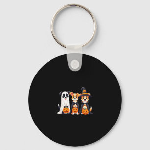 Golden Retriever Ghost Halloween Trick Or Treat Do Keychain