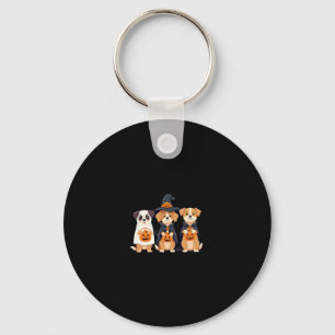 Golden Retriever Ghost Halloween Trick Or Treat Do Keychain