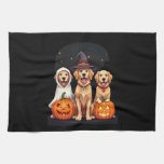 Golden Retriever Ghost Halloween Trick Or Treat Do Kitchen Towel