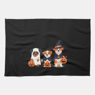 Golden Retriever Ghost Halloween Trick Or Treat Do Kitchen Towel