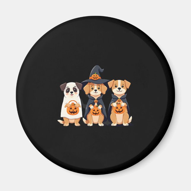 Golden Retriever Ghost Halloween Trick Or Treat Do Magnet (Front)