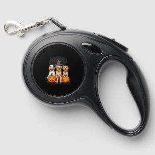 Golden Retriever Ghost Halloween Trick Or Treat Do Retractable Pet Leash