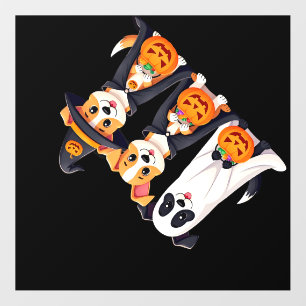 Golden Retriever Ghost Halloween Trick Or Treat Do Wall Decal