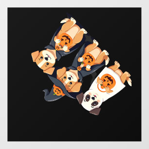 Golden Retriever Ghost Halloween Trick Or Treat Do Wall Decal