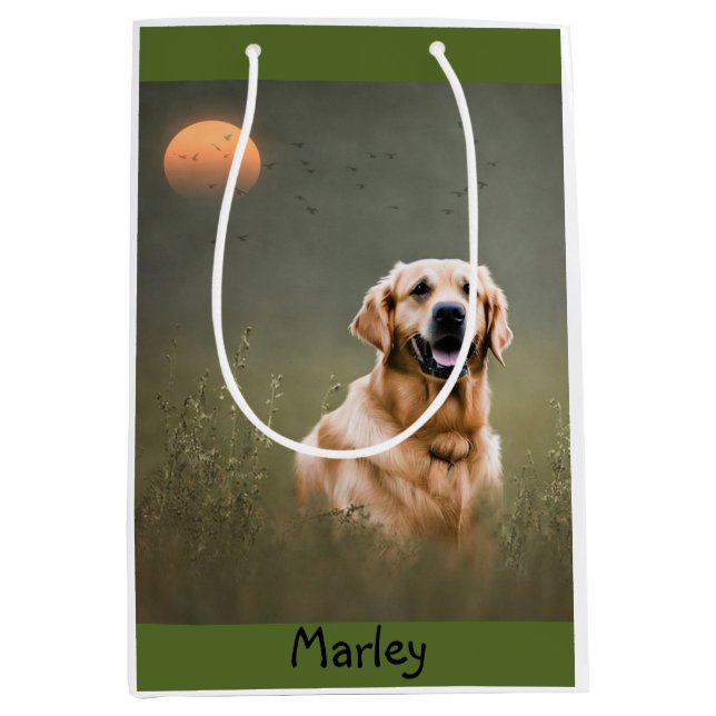 Golden Retriever Gift Bag (Front)