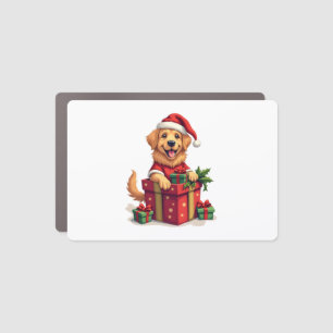 Golden Retriever Gift Wrap Car Magnet