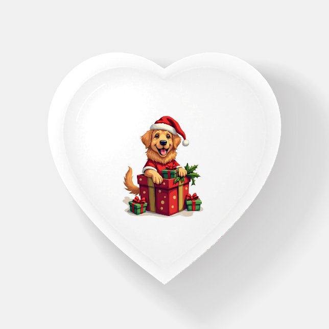 Golden Retriever Gift Wrap Paperweight (Front)
