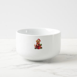 Golden Retriever Gift Wrap Soup Mug