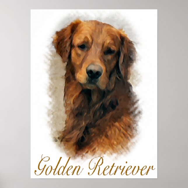 Golden Retriever Gifts Art Print (Front)