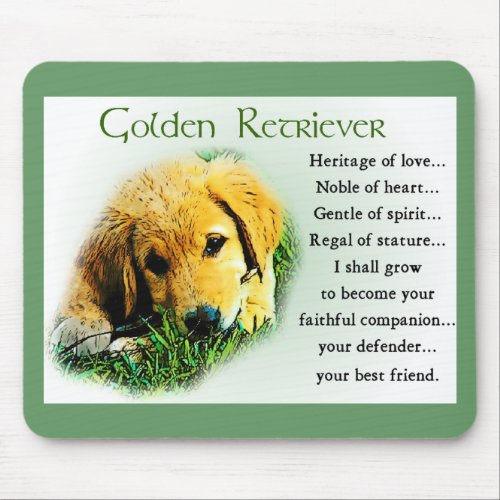 Golden Retriever Gifts Mouse Pad