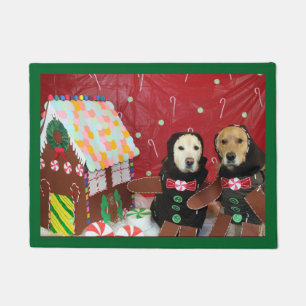 Golden Retriever Gingerbread Men Doormat