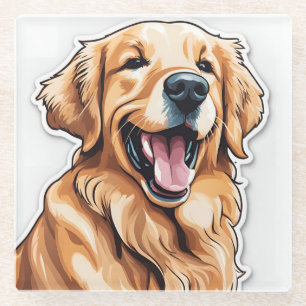 Golden Retriever  Glass Coaster