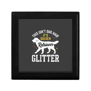 Golden Retriever Glitter Dog Hair Design Gift Box