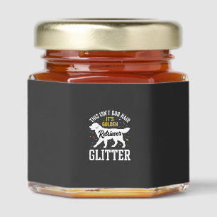Golden Retriever Glitter Dog Hair Design Honey Jar Favors