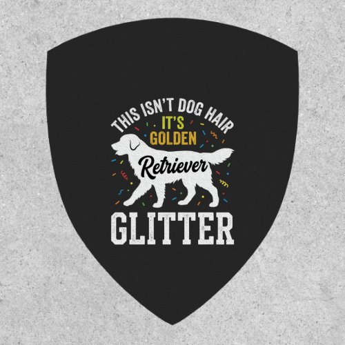 Golden Retriever Glitter Dog Hair Design Patch