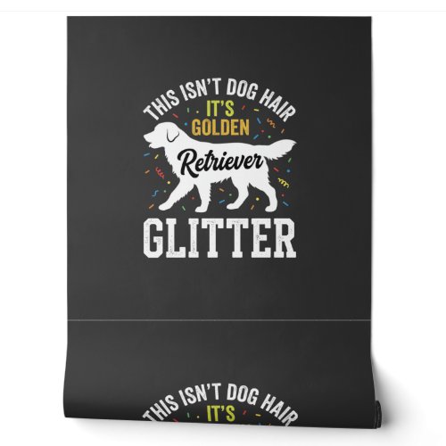 Golden Retriever Glitter Dog Hair Design Wallpaper