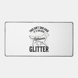 Golden Retriever Glitter Vintage Dog Hair Shirt_1 Desk Mat