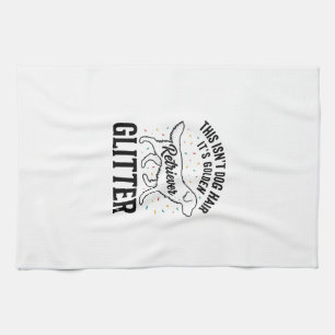 Golden Retriever Glitter Vintage Dog Hair Shirt_1 Kitchen Towel