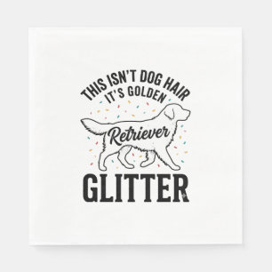 Golden Retriever Glitter Vintage Dog Hair Shirt_1 Napkins