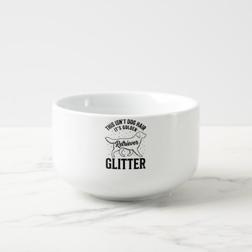 Golden Retriever Glitter Vintage Dog Hair Shirt_1 Soup Mug