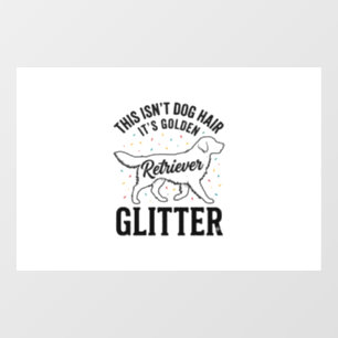 Golden Retriever Glitter Vintage Dog Hair Shirt_1 Window Cling