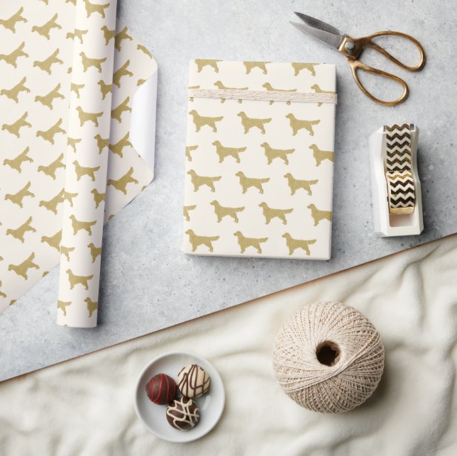 Golden retriever Gold Cream dog lover  Wrapping Paper (Crafts)