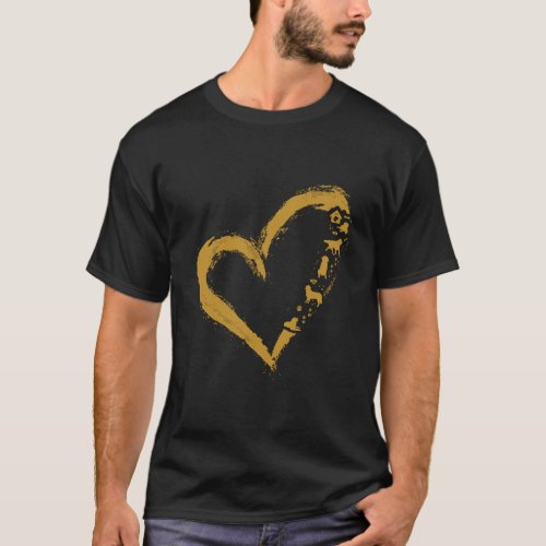 Golden Retriever Gold Dog Heart Shape Golden Dog L T_Shirt