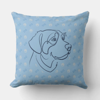 Golden Retriever Golden Pattern Throw Pillow