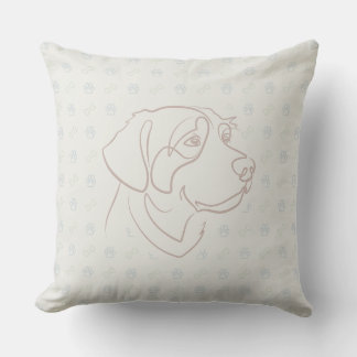 Golden Retriever Golden Pattern Throw Pillow