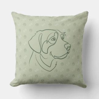 Golden Retriever Golden Pattern Throw Pillow